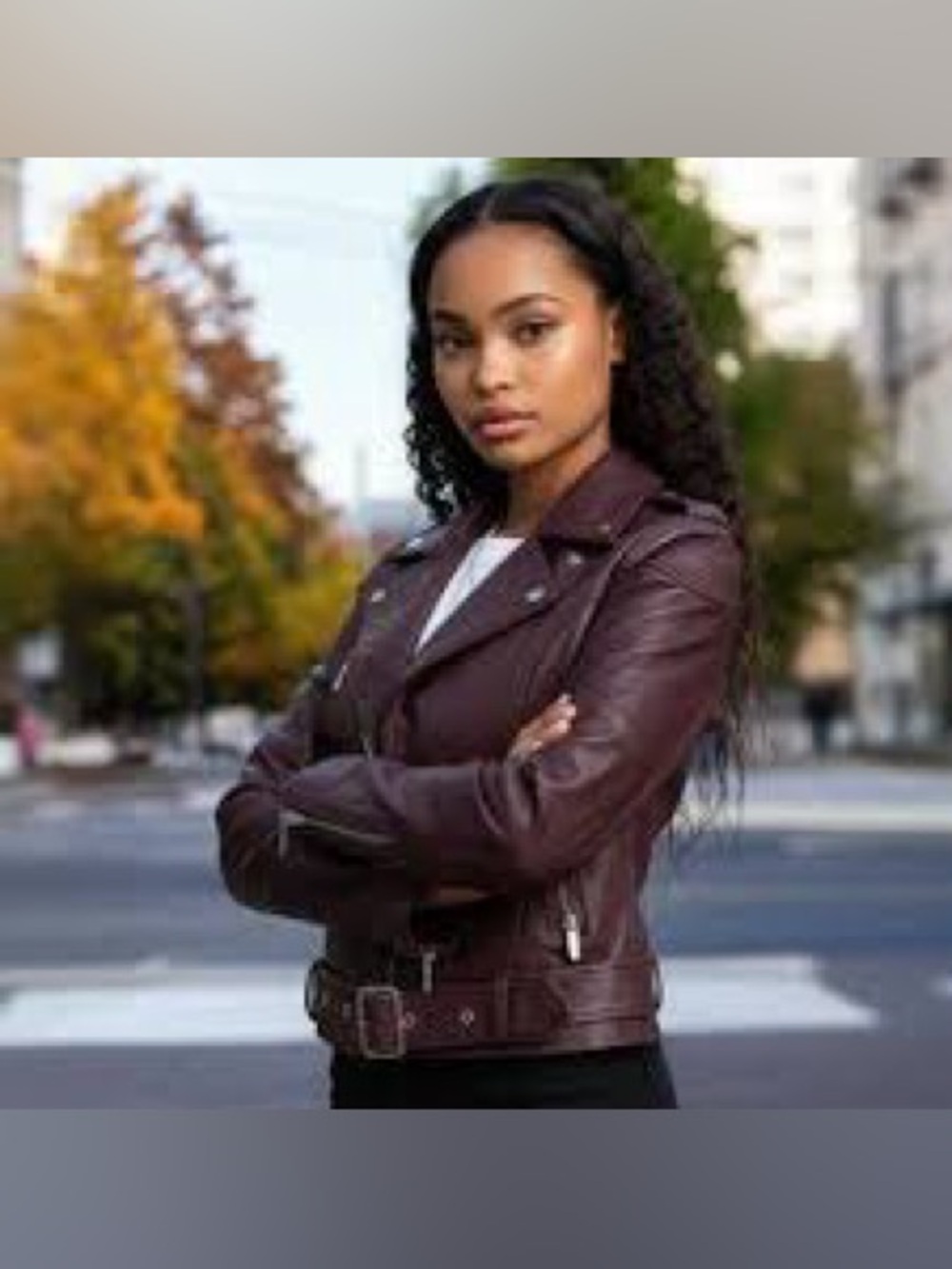BCBGMAXAZRIA Miley Burgundy Leather Moto Jacket Sz-S